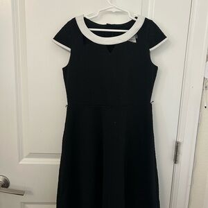 Blush by Us Angels Black Dress with White Collar